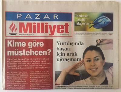 Milliyet Gazetesi Pazar Eki 11 Temmuz 2004 - Nilüfer İle Söyleşi Yurtdışında Başarı İçin Artık Uğraşmam GZ22592 - 1