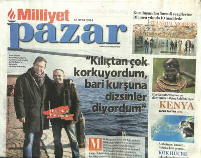 Milliyet Gazetesi Pazar Eki 12 Ocak 2014 - Her Rolün Kadını Nurgül Yeşilçay GZ107153 - 1
