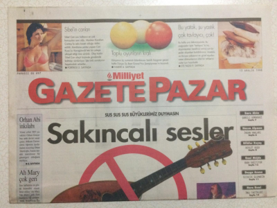 Milliyet Gazetesi Pazar Eki 13 Aralık 1998 - İstanbul Gecelerinde Neler Dönüyor?,Sakıncalı Sesler GZ24562 - 1