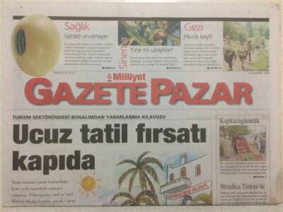 Milliyet Gazetesi Pazar Eki 13 Haziran 1999 - Ucuz Tatil Fırsatı Kapıda GZ51684 - 1