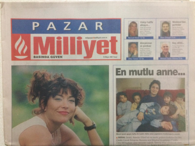 Milliyet Gazetesi Pazar Eki 13 Mayıs 2001 - Deniz Akkaya,Çok İsterim Ama Politikacı Olamam GZ24560 - 1