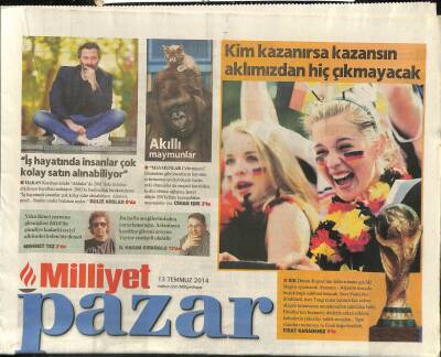 Milliyet Gazetesi Pazar Eki 13 Temmuz 2014 - 2014 Dünya Kupası Sona Eriyor GZ116647 - 1