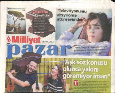 Milliyet Gazetesi Pazar Eki 14 Şubat 2016 - Demet Evgar Televizyonu 6 Yıl Önce Attım Evimden - Sanal Gerçeklik Neleri Değiştirecek ? GZ119615 - 1