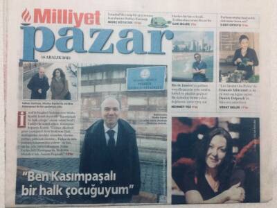 Milliyet Gazetesi Pazar Eki 16 Aralık 2012 - Moshe KamhiBen Kasımpaşalı Halk Çocuğuyum GZ47522 - 1