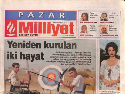 Milliyet Gazetesi Pazar Eki 17 Ağustos 2003 - Amerikada Yaşayan , Türk Felsefeci Kongre İçin İstanbula Geldi GZ92549 - 1
