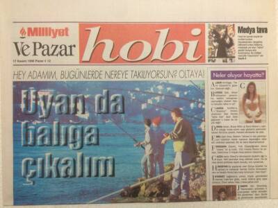 Milliyet Gazetesi Pazar Eki 17 Kasım 1996 - Uyanda Balığa Gidelim GZ34406 - 1