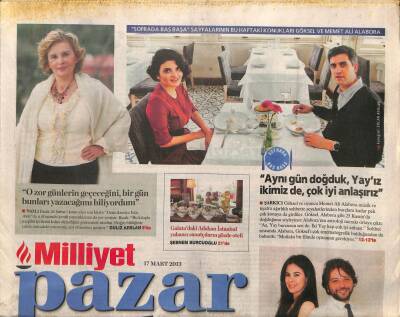 Milliyet Gazetesi Pazar Eki 17 Mart 2013 - Nevra Serezli Eşimle Bir 10 Yıl Daha Çok Güzel Yaşayabilirdik GZ105903 - 1