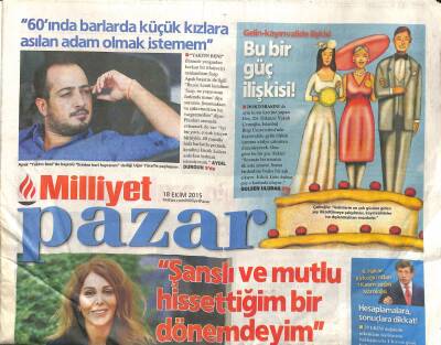 Milliyet Gazetesi Pazar Eki 18 Ekim 2015 - Sunsetin Sahibinden Dönerci Beyaz Yakalılardan Hayatın İçine GZ119595 - 1