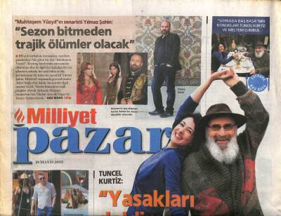Milliyet Gazetesi Pazar Eki 19 Mayıs 2013 - Defne Samyeli , Nil Karaibrahimgil İle Konuştu GZ105683 - 1