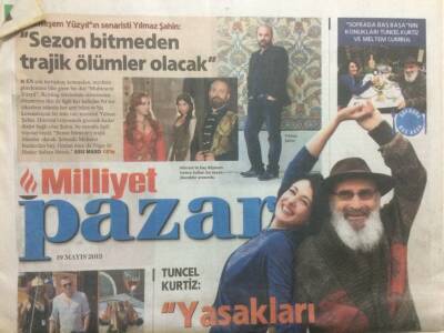 Milliyet Gazetesi Pazar Eki 19 Mayıs 2013 - Tuncel Kurtiz Yasakları Deldim Bugün GZ35668 - 1