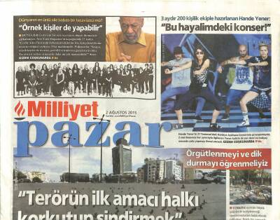 Milliyet Gazetesi Pazar Eki 2 Ağustos 2015 - Osman Sonantın Müziğe Olan Tutkusu Canlandırdığı Rollere de Yansıyor GZ117023 - 1