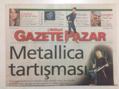 Milliyet Gazetesi Pazar Eki 20 Haziran 1999 - Metallica Tartışması, Monicanın Kuaförüyle Konuştuk GZ24908 - 1