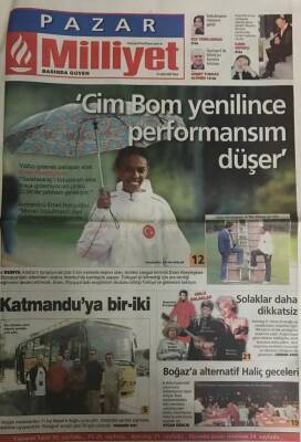 Milliyet Gazetesi Pazar Eki 21 Eylül 2003- Elvan Abeylegesse Yarıştan Önce Gülesim Geliyor GZ45372 - 2