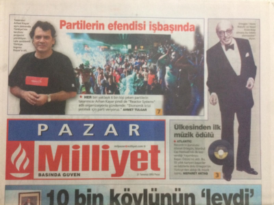 Milliyet Gazetesi Pazar Eki 21 Temmuz 2002 - 10 Bin Köylünün Leydi Hanımağası,Nilüfer Sinanlı GZ24556 - 1