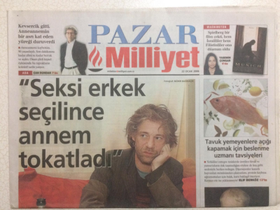 Milliyet Gazetesi Pazar Eki 22 Ocak 2006 - Seksi Erkek Seçilince Annem Tokatladı GZ24566 - 1