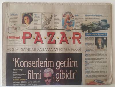 Milliyet Gazetesi Pazar Eki 24 Ağustos 1997 - Mustafa Sandal Yeni Projelerini Anlattı GZ22716 - 1