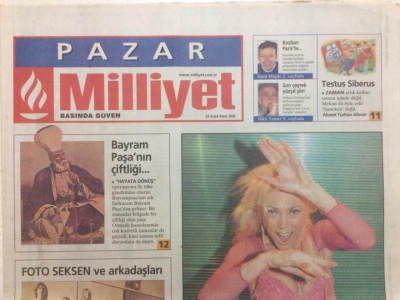 Milliyet Gazetesi Pazar Eki 24 Aralık 2000 - Bayram Paşanın Çiftliği,Foto Seksen Ve Arkadaşları GZ24913 - 1