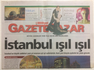 Milliyet Gazetesi Pazar Eki 26 Aralık 1999 - İstanbul Işıl,Işıl GZ24536 - 1