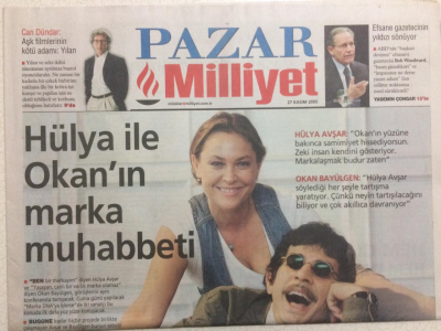Milliyet Gazetesi Pazar Eki 27 Kasım 2005 - Hülya Avşar İle Okan Bayülgenin Marka Muhabbeti GZ24549 - 1