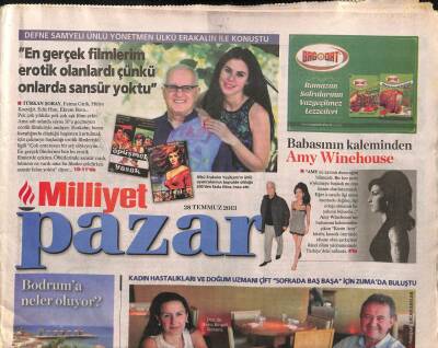 Milliyet Gazetesi Pazar Eki 28 Temmuz 2013 - Defne Samyeli Ünlü Yönetmen Ülkü Erakalın İle Konuştu GZ105988 - 1