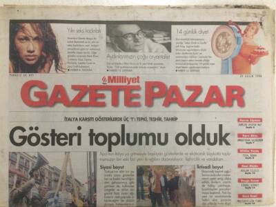 Milliyet Gazetesi Pazar Eki 29 Kasım 1998 - Gösteri Toplumu Olduk GZ35879 - 1