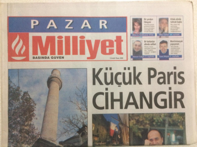 Milliyet Gazetesi Pazar Eki 3 Aralık 2000 - Küçük Paris Cihangir GZ24553 - 1