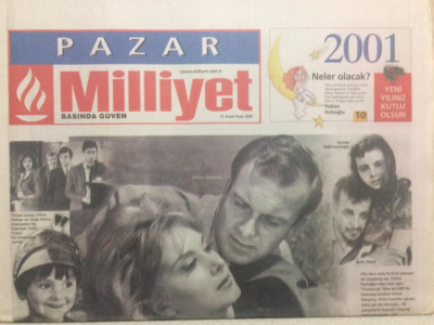Milliyet Gazetesi Pazar Eki - 31 Aralık 2000 - Hülya Avşarın İstanbulu,Maziye Bir Bakıver GZ24406 - 1