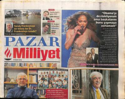Milliyet Gazetesi Pazar Eki 4 Kasım 2012 - Geçmişte Açlık Grevi Yaşamış Bir Mahkum Ve Bir Doktor Anlattı * İbrahim Ulutaş GZ117057 - 1