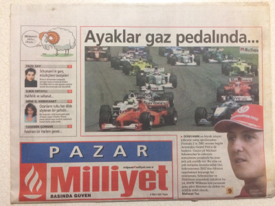 Milliyet Gazetesi Pazar Eki 4 Mart 2001 - Şöhretler Apartmanı, Saçına Göre Sevgili GZ24910 - 1