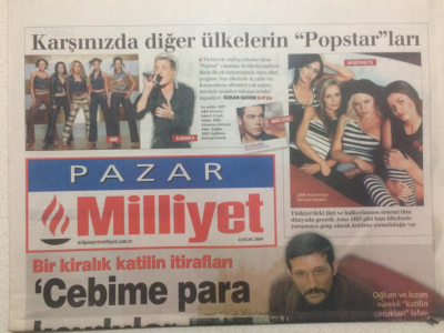 Milliyet Gazetesi Pazar Eki - 4 Ocak 2004 - Karşınızda Diğer Ülkelerin Popstarları, Bir Kiralık Katilin İtirafları GZ24410 - 1