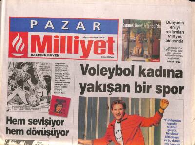 Milliyet Gazetesi Pazar Eki 5 Ekim 2003 - Gülriz Sururinin Mutfağına Girdik - Dünyanın En İyi Reklamları Milliyet Binasında GZ92531 - 1