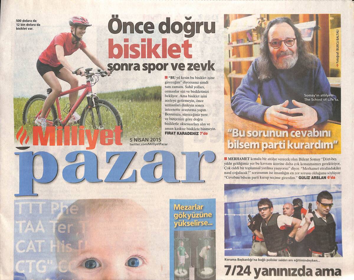 Milliyet Gazetesi Pazar Eki 5 Nisan 2015 - İlber Ortaylı 
