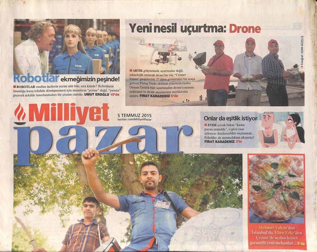 Milliyet Gazetesi Pazar Eki 5 Temmuz 2015 - İlber Ortaylı ''Yunanistan'ın Borcunu Türkiye Ödeyemez'' GZ159801 - 1