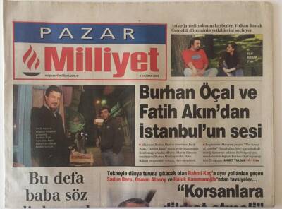 Milliyet Gazetesi Pazar Eki 6 Haziran 2004 - Burhan Öçal Ve Fatih Akından İstanbulun Sesi GZ22597 - 1