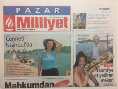 Milliyet Gazetesi Pazar Eki 6 Temmuz 2003 - Mahkumdan 7 Trilyonluk Proje GZ32655 - 1
