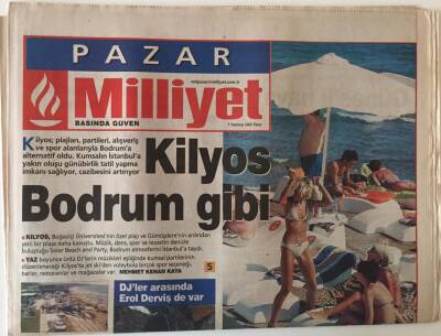 Milliyet Gazetesi Pazar Eki 7 Temmuz 2002 - Kilyos Bodrum Gibi , Can Çobanoğlu Milli Takımın İmajını Değiştirdi GZ20590 - 1
