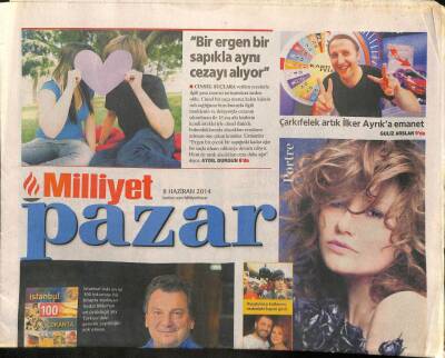 Milliyet Gazetesi Pazar Eki 8 Haziran 2014 - Deniz Seki Türkiyenin Günah Keçisi GZ105852 - 1