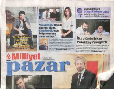 Milliyet Gazetesi Pazar Eki 8 Mart 2015 - Yaşar Kemal Ve Destansı Tarzı GZ109884 - 1