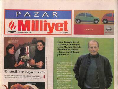 Milliyet Gazetesi Pazar Eki 9 Kasım 2003 - Şimdiye Kadar Hiç Konuşmayan Mahiye Yalçın Yaşadıklarını Elif Korapa Anlattı GZ91941 - 1