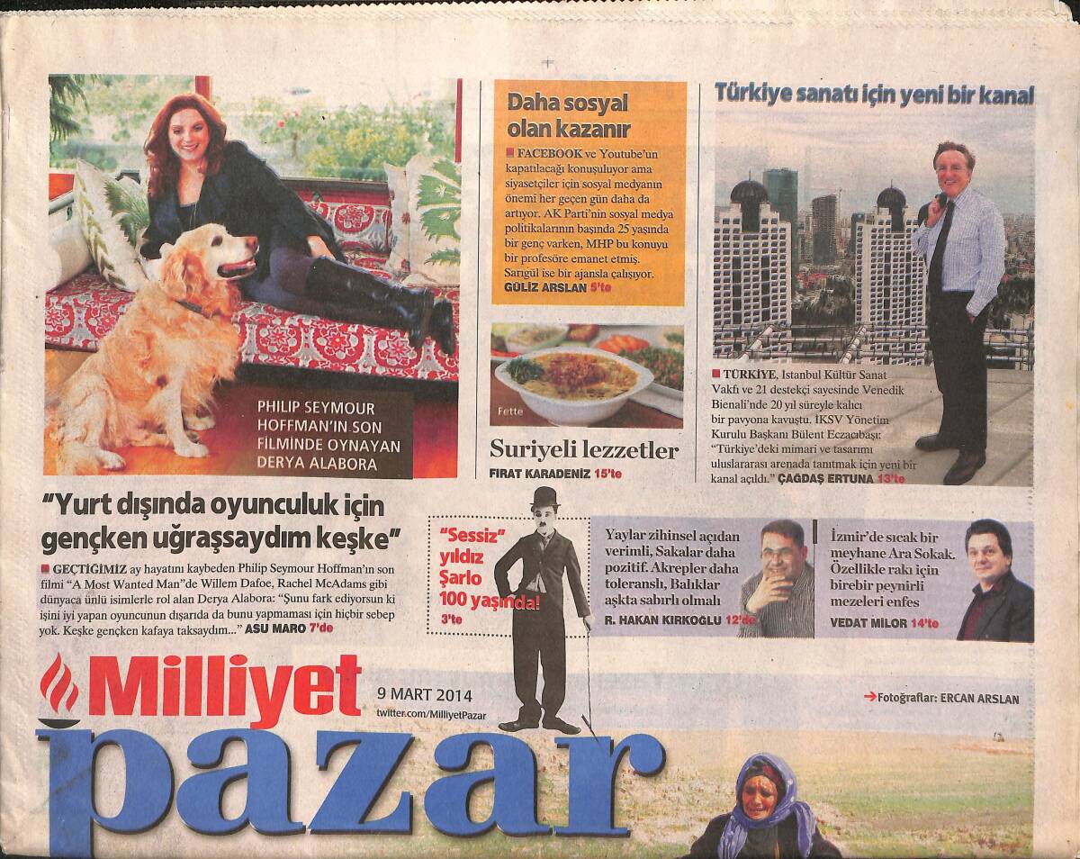 Milliyet Gazetesi Pazar Eki 9 Mart 2014 - Sessiz Yıldız Şarlo 100 Yaşında - Onur Yaser Can'ı Ve Annesini Ne Öldürdü GZG137076 - 1