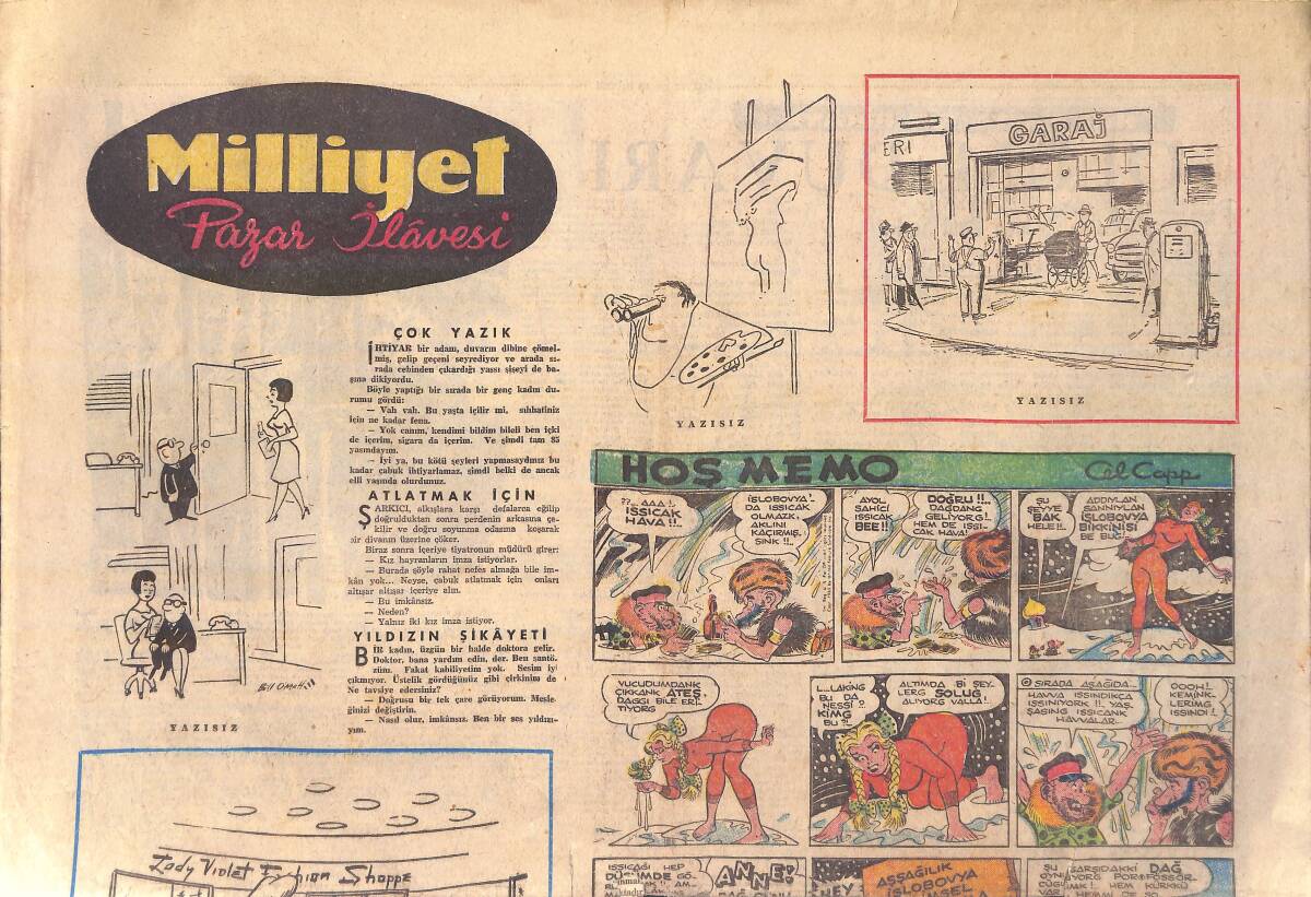 Milliyet Gazetesi Pazar İlavesi 2 Şubat 1964 - Hoş Memo - Allahlık Ali Bey - Mikro'nun Arzusu Fenerbahçe'de Lefter Kadar Oynamak GZ156429 - 1