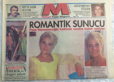 Milliyet Gazetesi Pazar Magazin Eki 27 Eylül 1992 - Güzel Sunucular Ekranın Sihrine Kapılıyorlar GZ21607 - 1