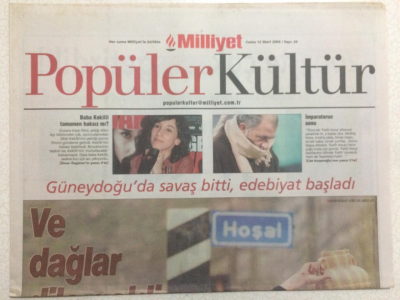 Milliyet Gazetesi Popüler Kültür Eki 12 Mart 2004 - Güneydoğuda Savaş Bitti,Edebiyat Başladı GZ24625 - 1