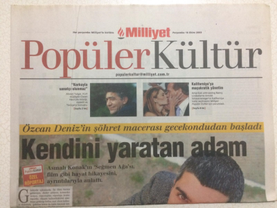 Milliyet Gazetesi Popüler Kültür Eki 16 Ekim 2003 - Özcan Deniz,Kendini Yaratan Adam GZ24867 - 1