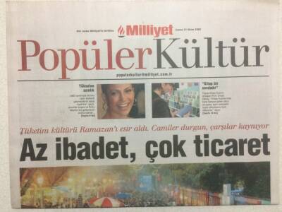 Milliyet Gazetesi Popüler Kültür Eki 31 Ekim 2003 - Az İbadet Çok Ticaret GZ32974 - 1