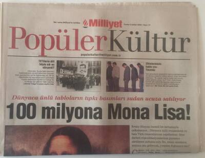 Milliyet Gazetesi Popüler Kültür Eki 6 Şubat 2004 - 100 Milyona Mona Lisa ! , Popülerleşen Nakşibendilik GZ20565 - 1