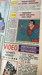 Milliyet Gazetesi Renk Eki 1 Nisan 1985 - Selma Karaduman Eşini Anlatıyor - İyilerin Dostu Süpermen , Bu Gece Ekrana Veda Ediyor GZ127625 - 2