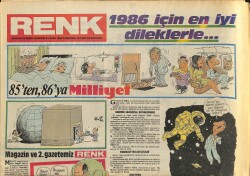 Milliyet Gazetesi Renk Eki 1 Ocak 1986 - Red Kit Kalamiti Jeyn Karikatür GZ157939 - Gökçekoleksiyon