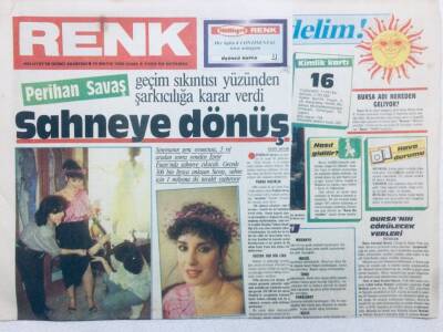 Milliyet Gazetesi Renk Eki 10 Mayıs 1985 - Perihan Savaş Geçim Sıkıntısı Yüzünden Şarkıcılığa Karar Verdi GZ41604 - 1