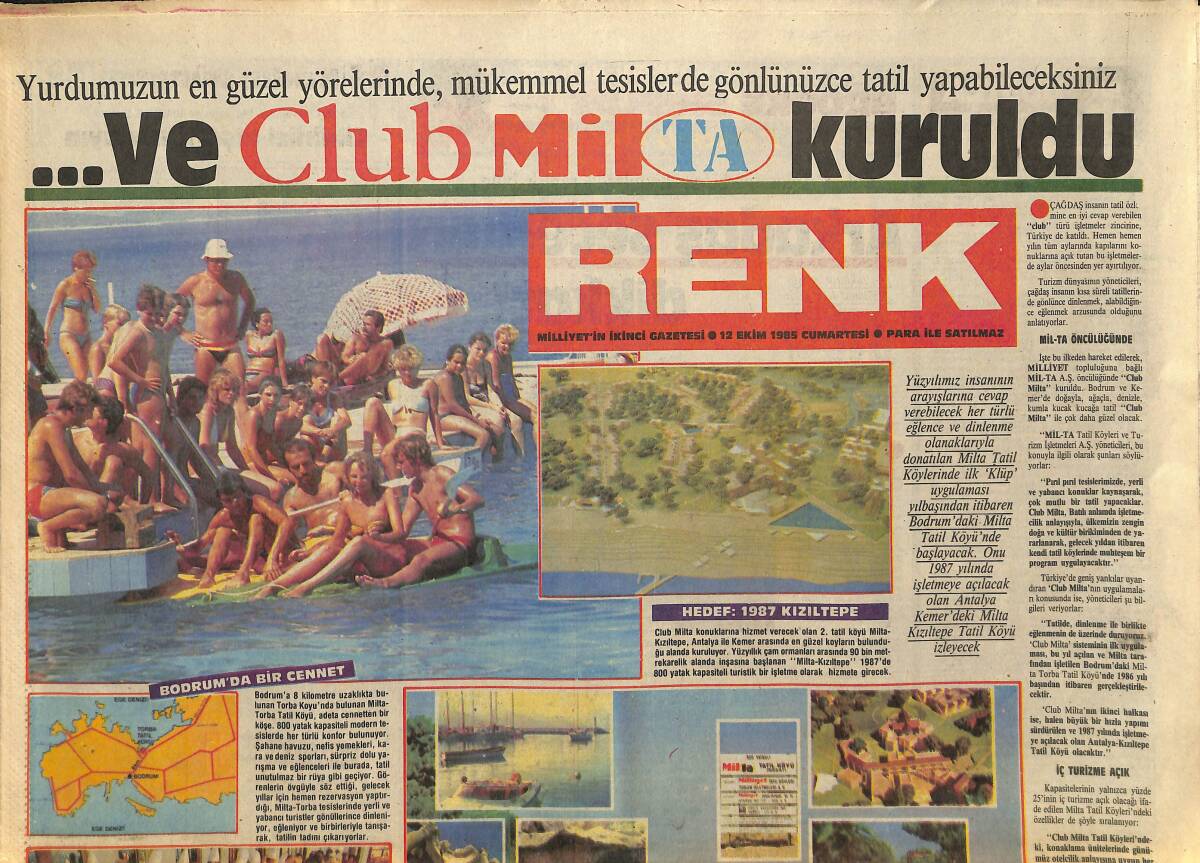 Milliyet Gazetesi Renk Eki 12 Ekim 1985 - Sahneden Sondaja Ayşe Tunalı GZ157955 - 1